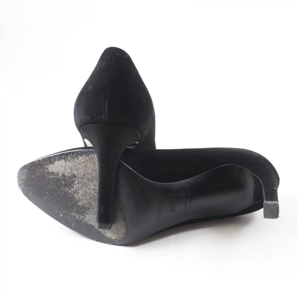 HERMES pumps 182017Z Main: Suede leather black Women 36.5 Used