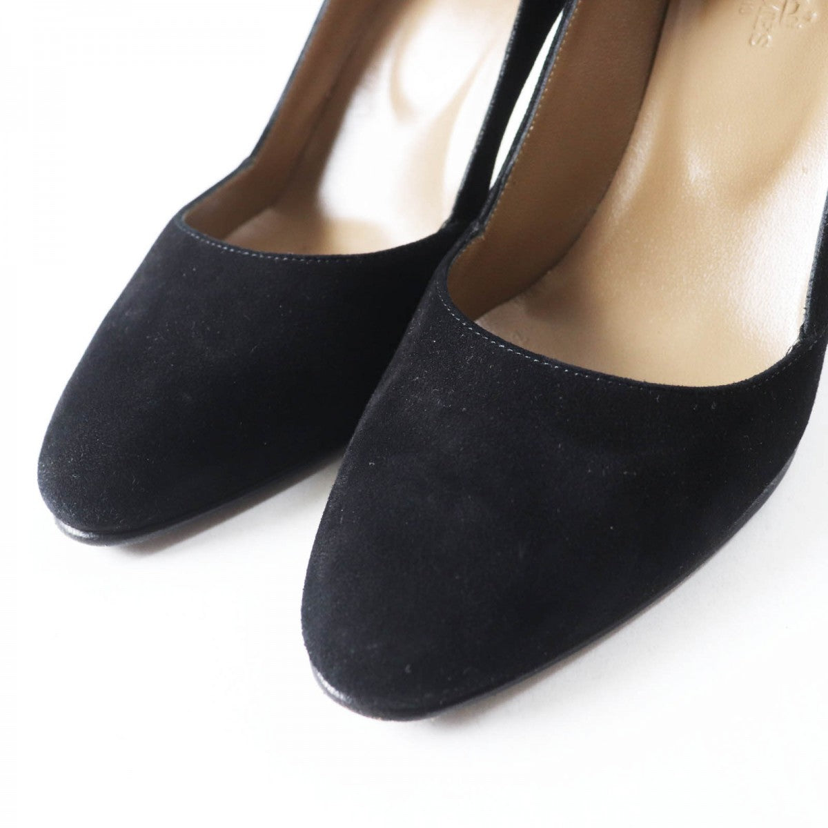 HERMES pumps 182017Z Main: Suede leather black Women 36.5 Used