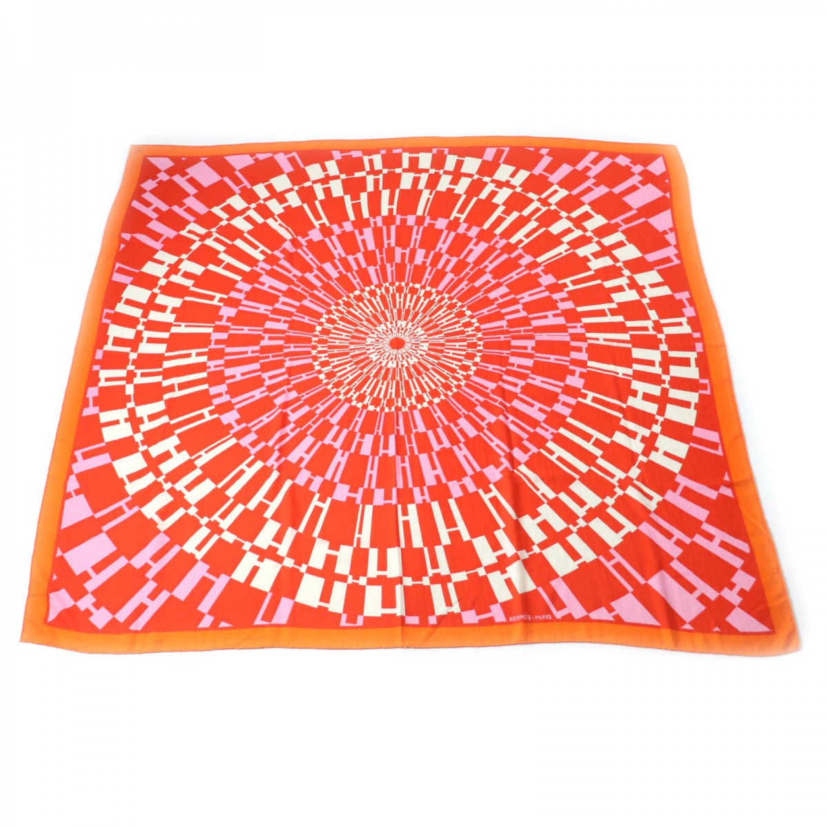 HERMES Stall Main: 70% cashmere, Main: 30% silk Multi Caregean Women Used