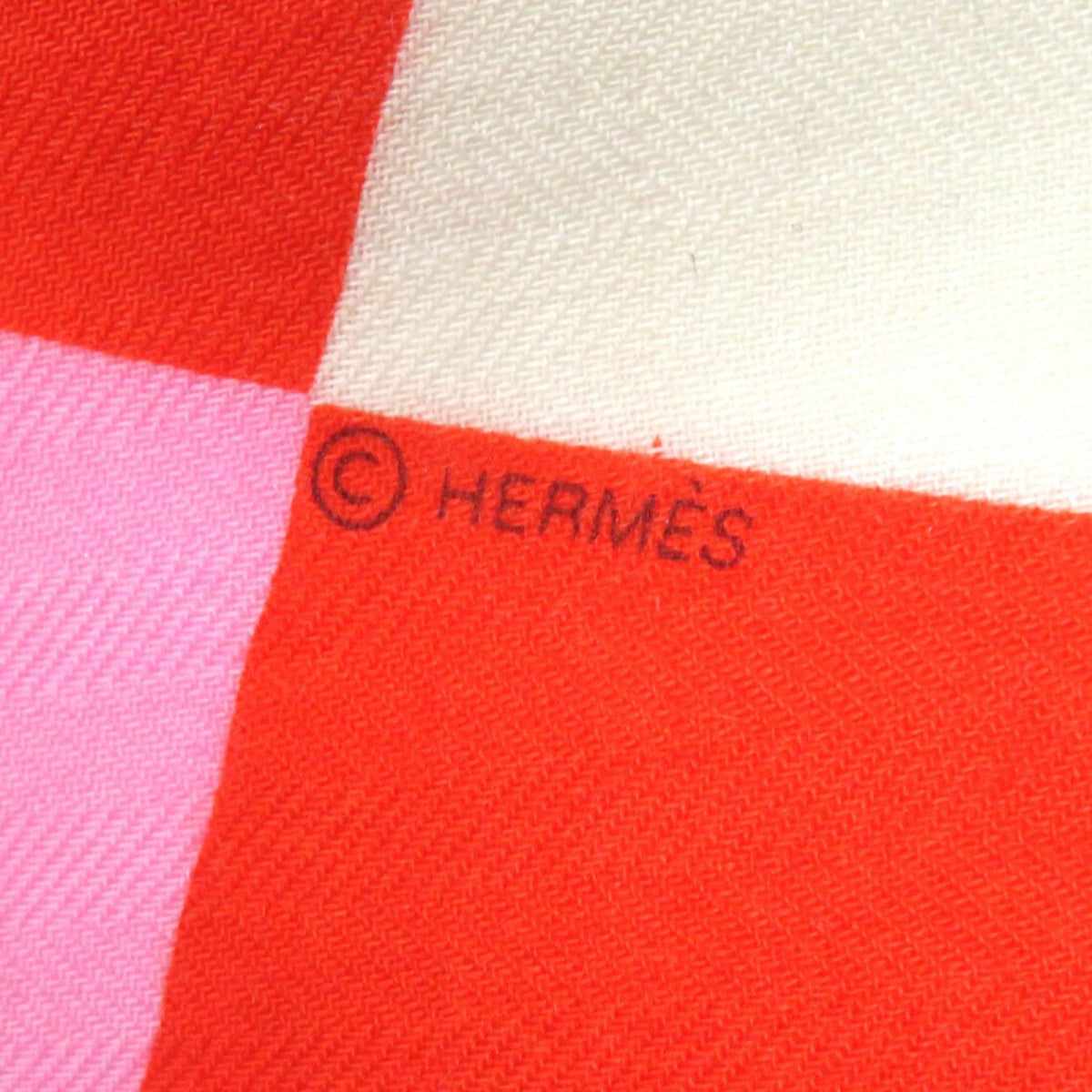 HERMES Stall Main: 70% cashmere, Main: 30% silk Multi Caregean Women Used
