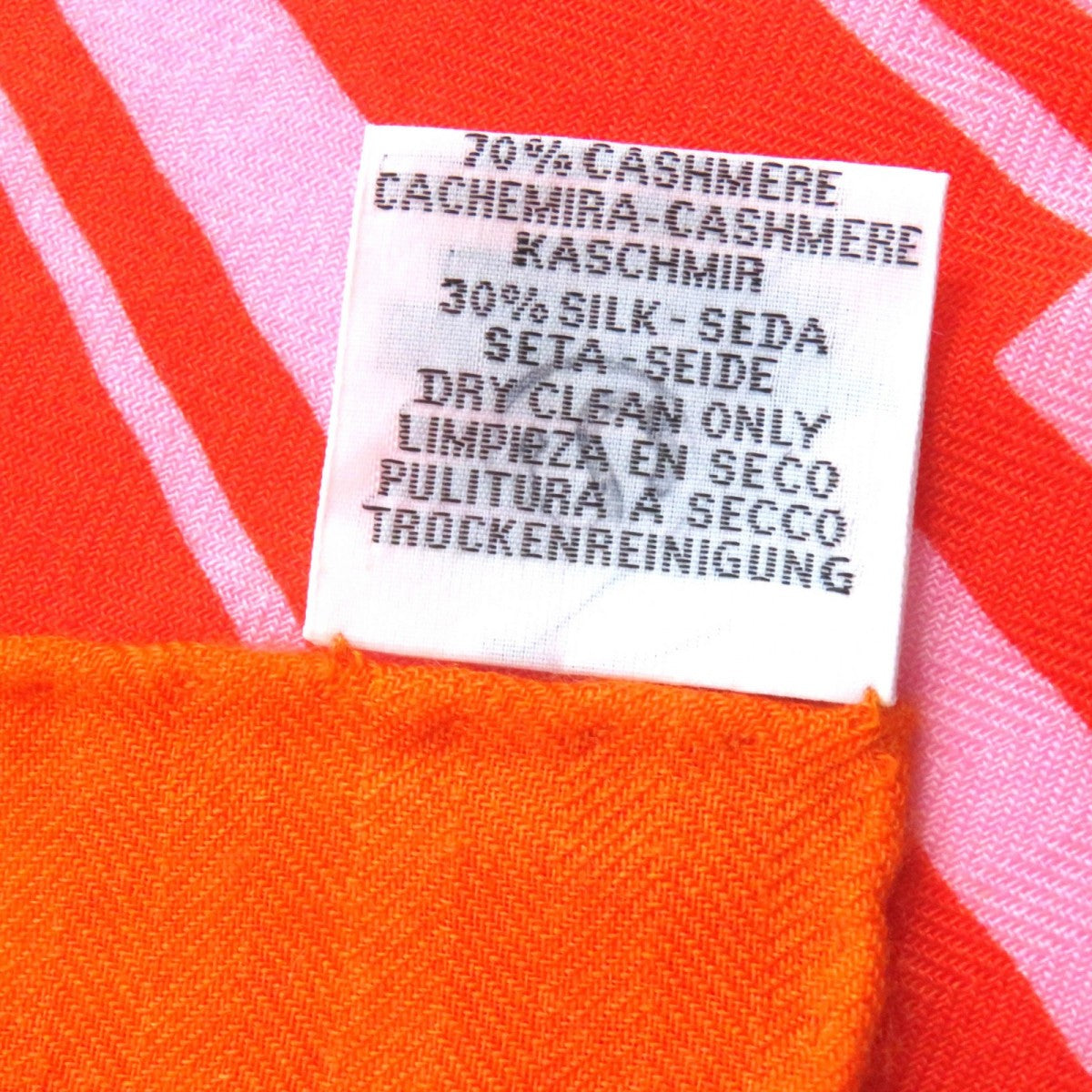 HERMES Stall Main: 70% cashmere, Main: 30% silk Multi Caregean Women Used