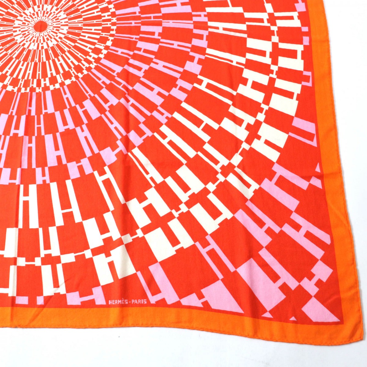 HERMES Stall Main: 70% cashmere, Main: 30% silk Multi Caregean Women Used