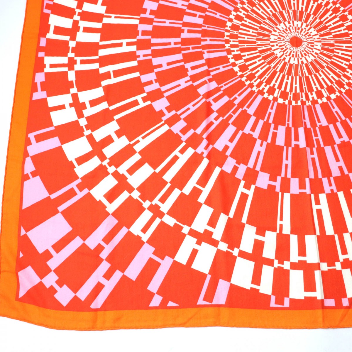 HERMES Stall Main: 70% cashmere, Main: 30% silk Multi Caregean Women Used