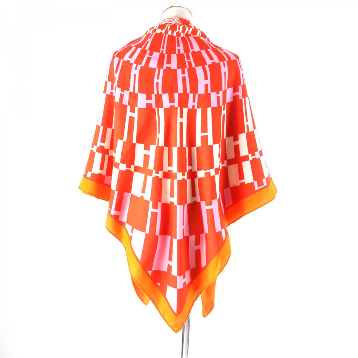 HERMES Stall Main: 70% cashmere, Main: 30% silk Multi Caregean Women Used