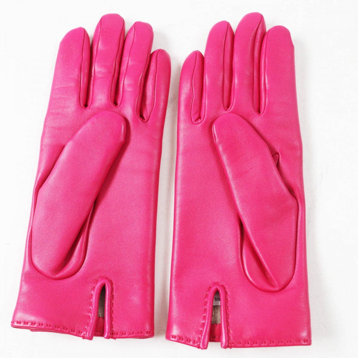 HERMES gloves Lamb leather shocking pink SOYA 6.5