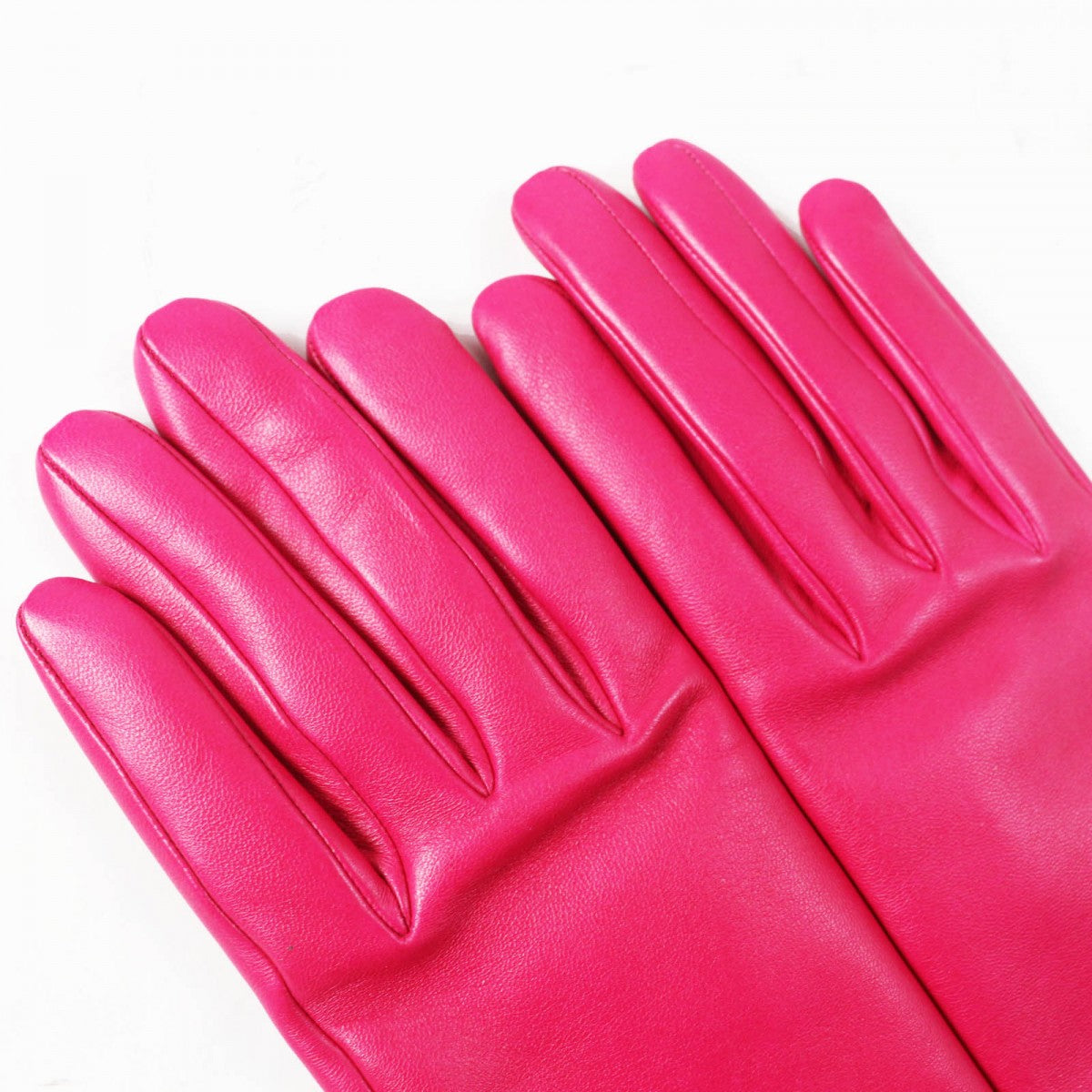 HERMES gloves Lamb leather shocking pink SOYA 6.5