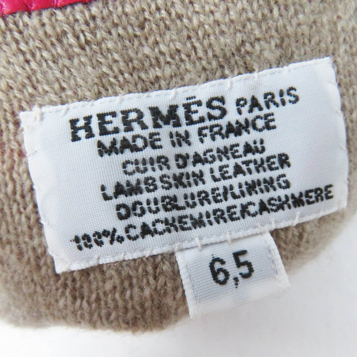 HERMES gloves Lamb leather shocking pink SOYA 6.5