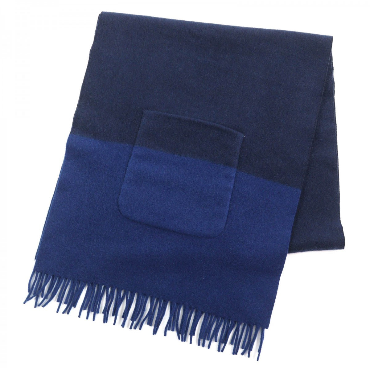 HERMES Scarf H259096S Main: 100% cashmere blue Allumet Pocket Women Used