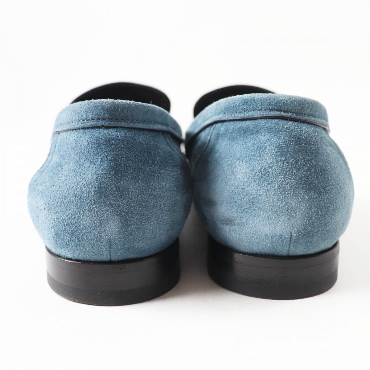 HERMES loafers 222067Z Main: Suede leather blue Women 38 Used