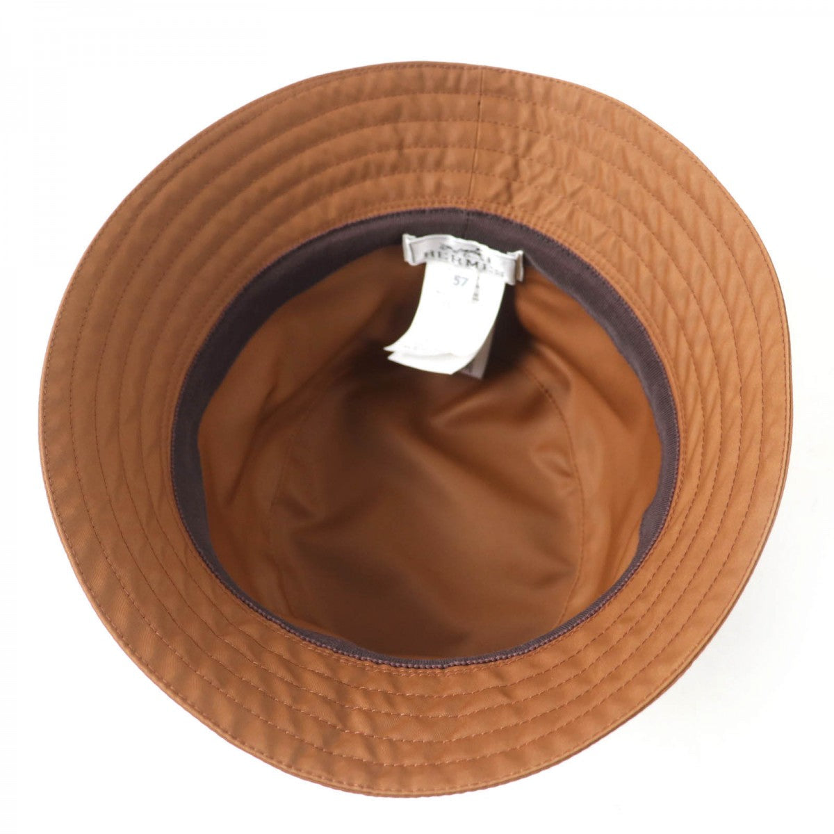HERMES hat H231081N Nylon Brown Fred 57