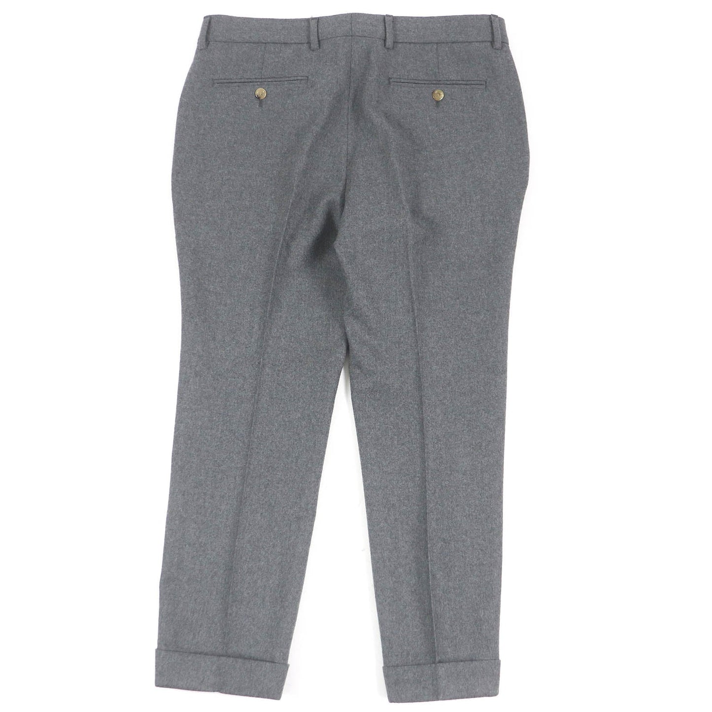 GUCCI slacks 698813 Outer material: 100% wool, leather part: cowhide gray mens 50 Used