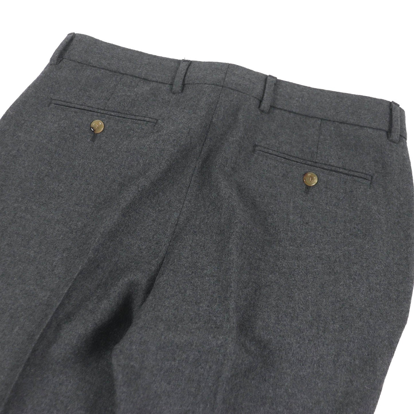 GUCCI slacks 698813 Outer material: 100% wool, leather part: cowhide gray mens 50 Used