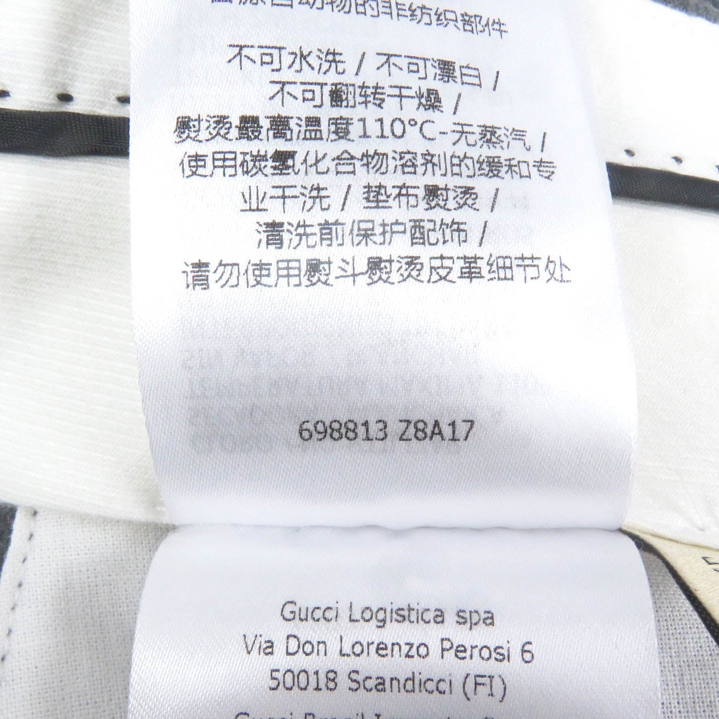 GUCCI slacks 698813 Outer material: 100% wool, leather part: cowhide gray mens 50 Used