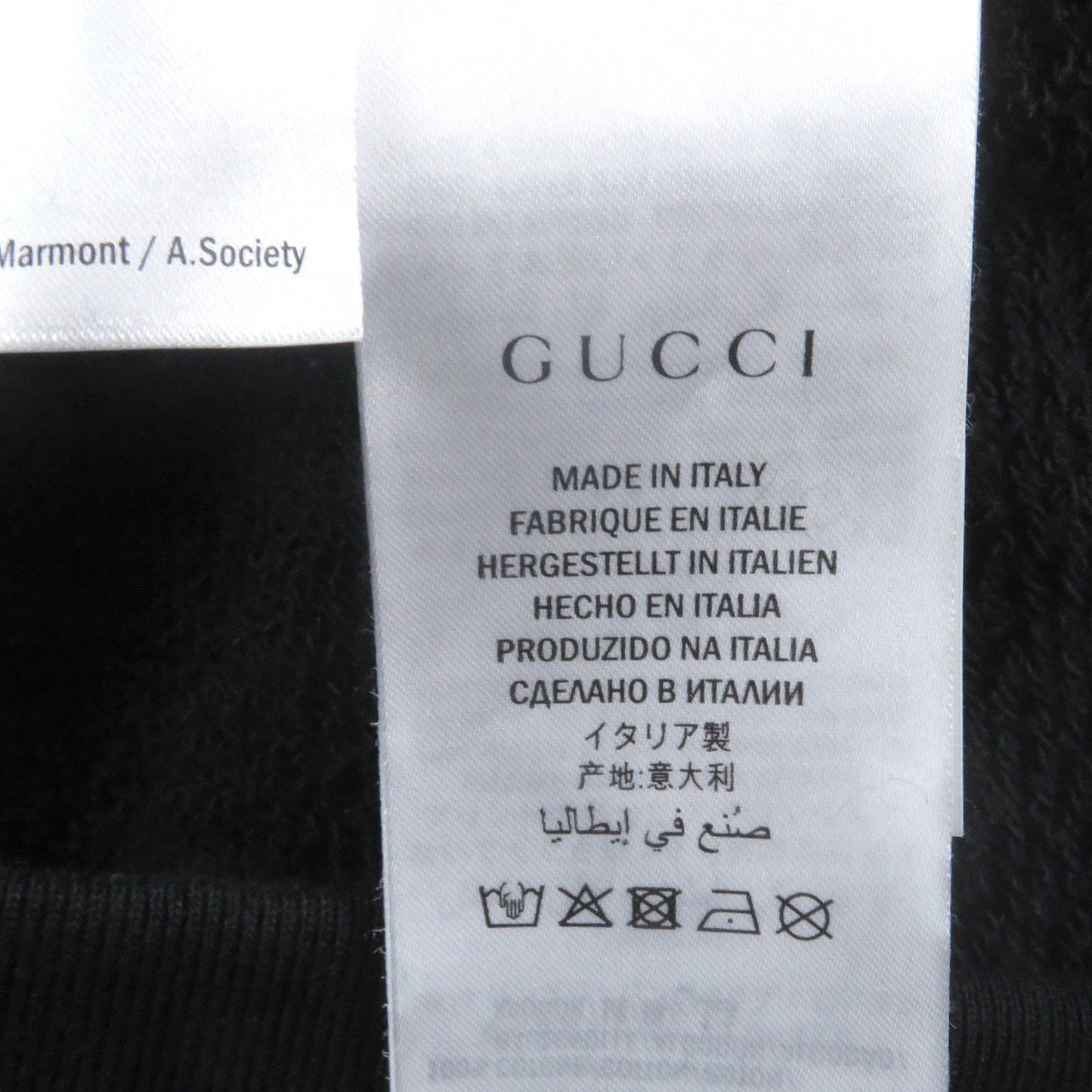 GUCCI Hoodie 469251 Main: 100% cotton black mens M Used