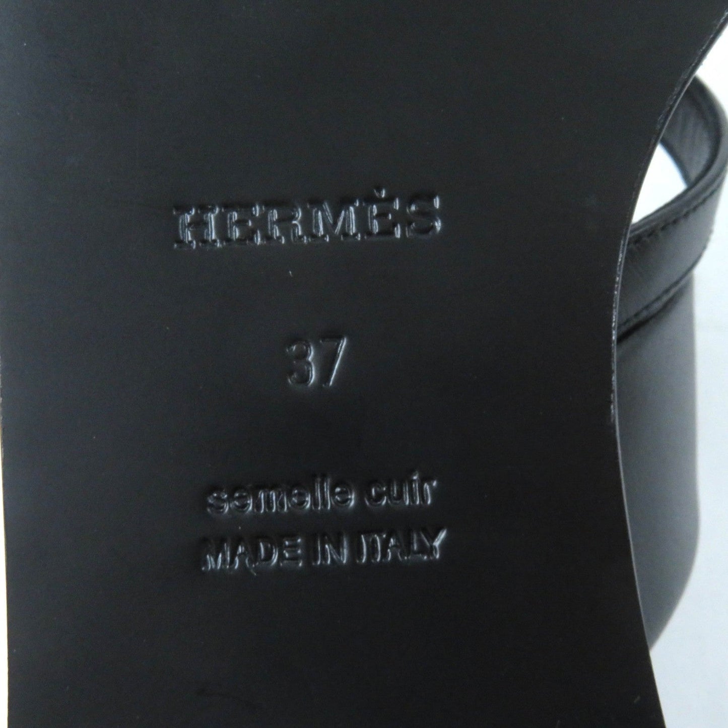 HERMES Sandals Main: Leather black Claire Women 37 Used