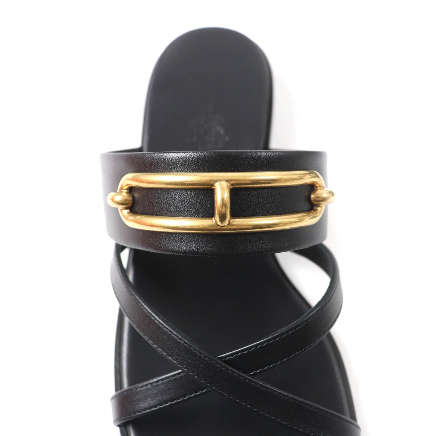 HERMES Sandals Main: Leather black Claire Women 37 Used