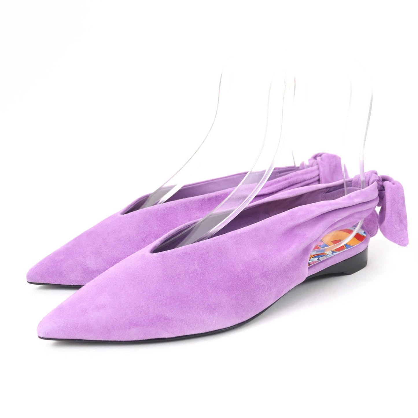HERMES pumps Main: Suede leather purple Eva Women 37 Used