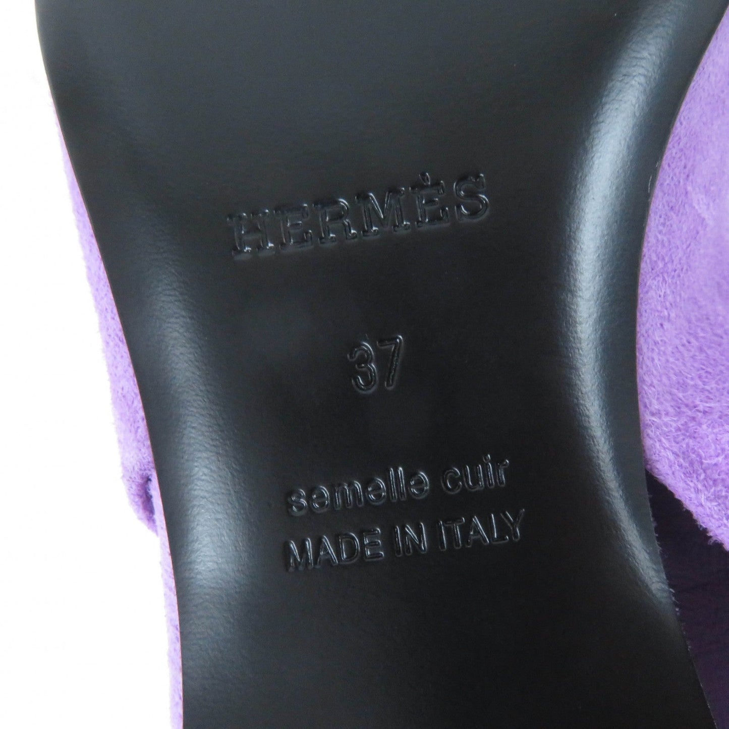 HERMES pumps Main: Suede leather purple Eva Women 37 Used