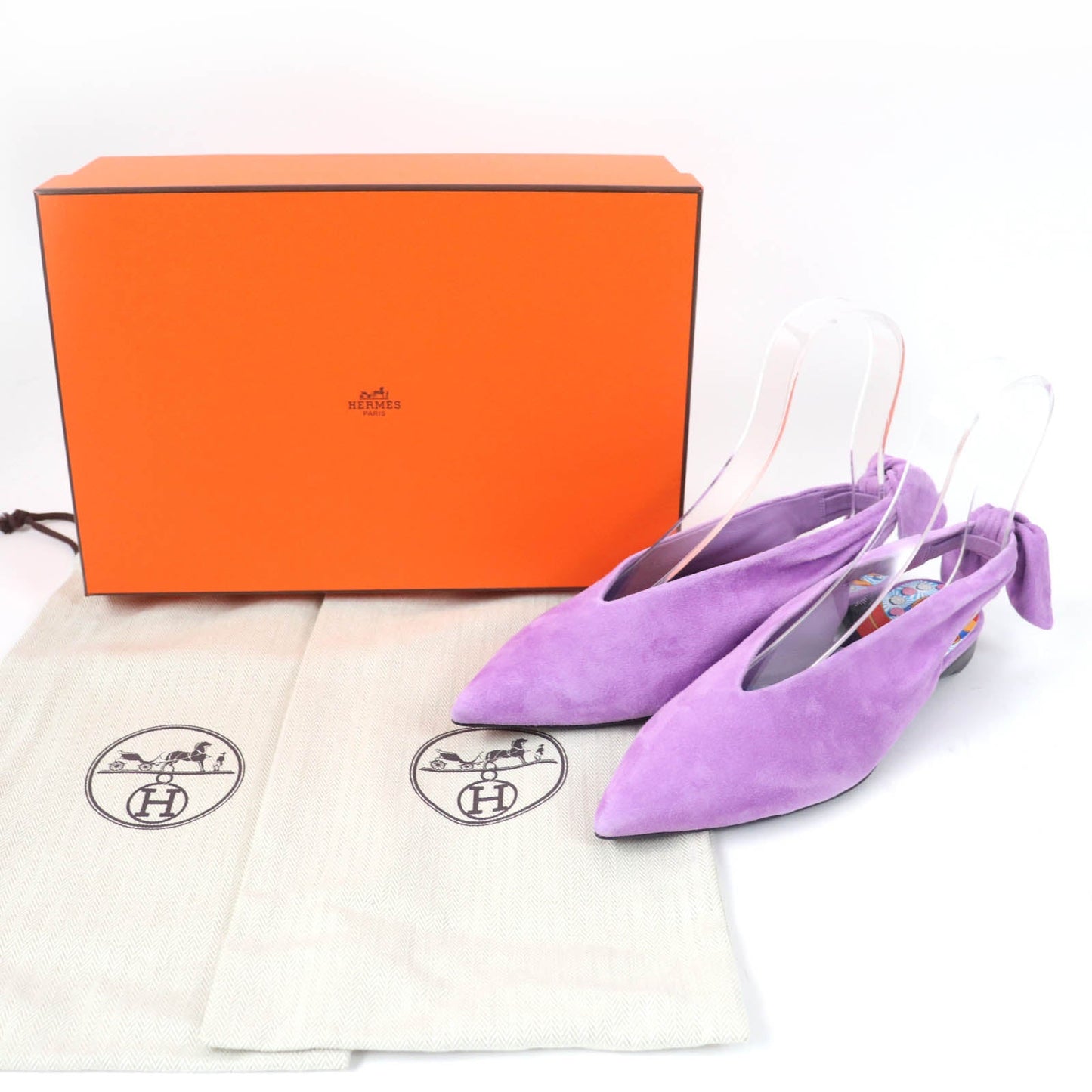 HERMES pumps Main: Suede leather purple Eva Women 37 Used
