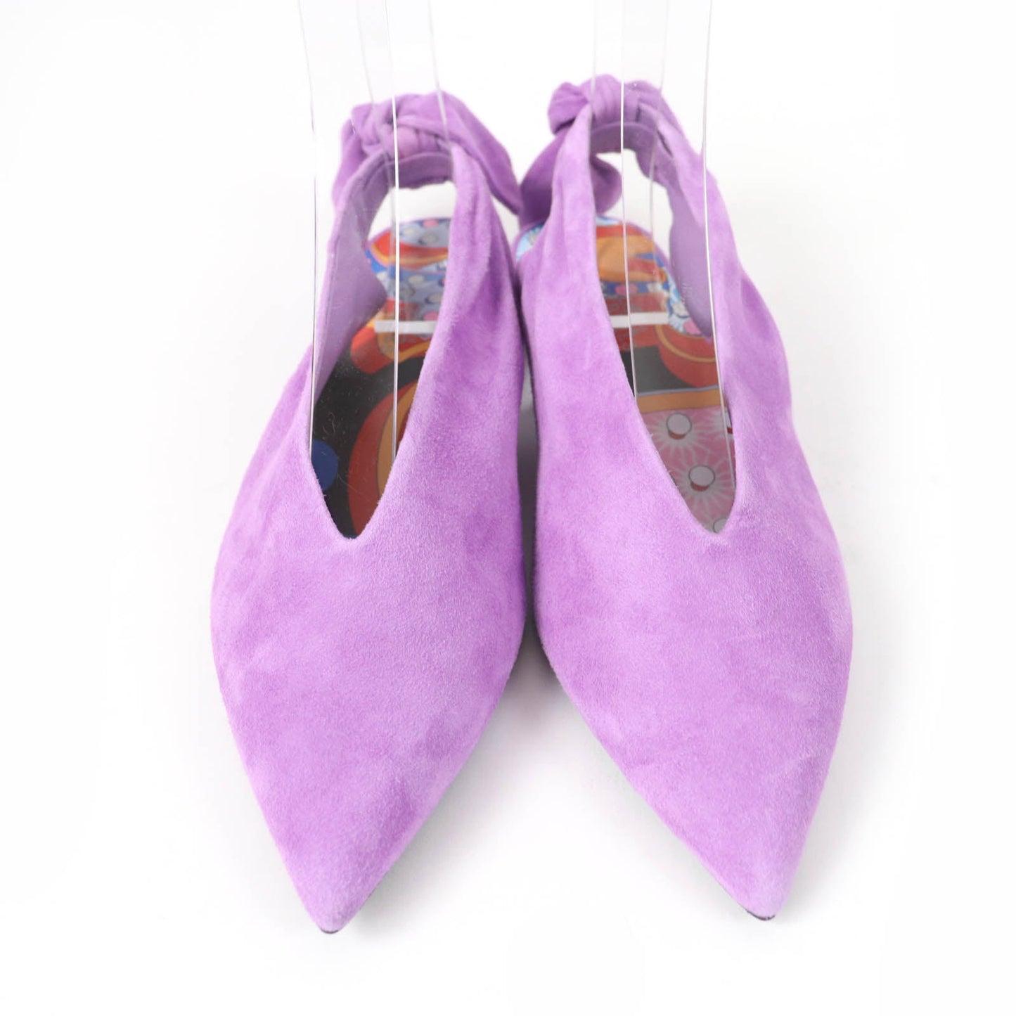 HERMES pumps Main: Suede leather purple Eva Women 37 Used