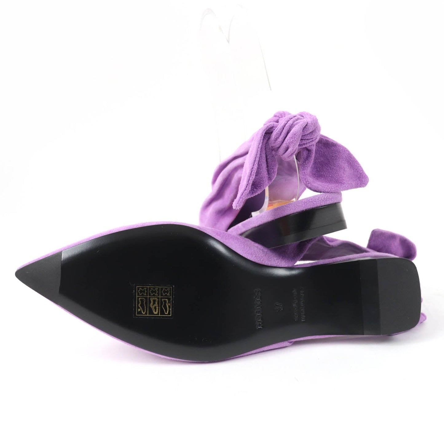 HERMES pumps Main: Suede leather purple Eva Women 37 Used