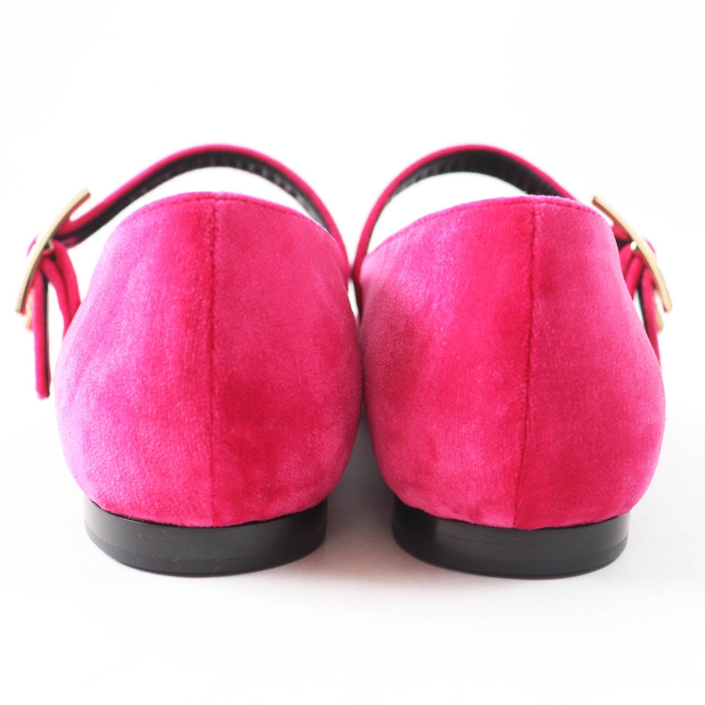 HERMES Ballet shoes Velor Fuchsia Jane 36 1/2