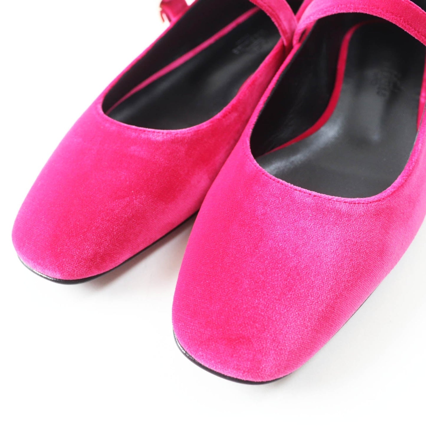 HERMES Ballet shoes Velor Fuchsia Jane 36 1/2