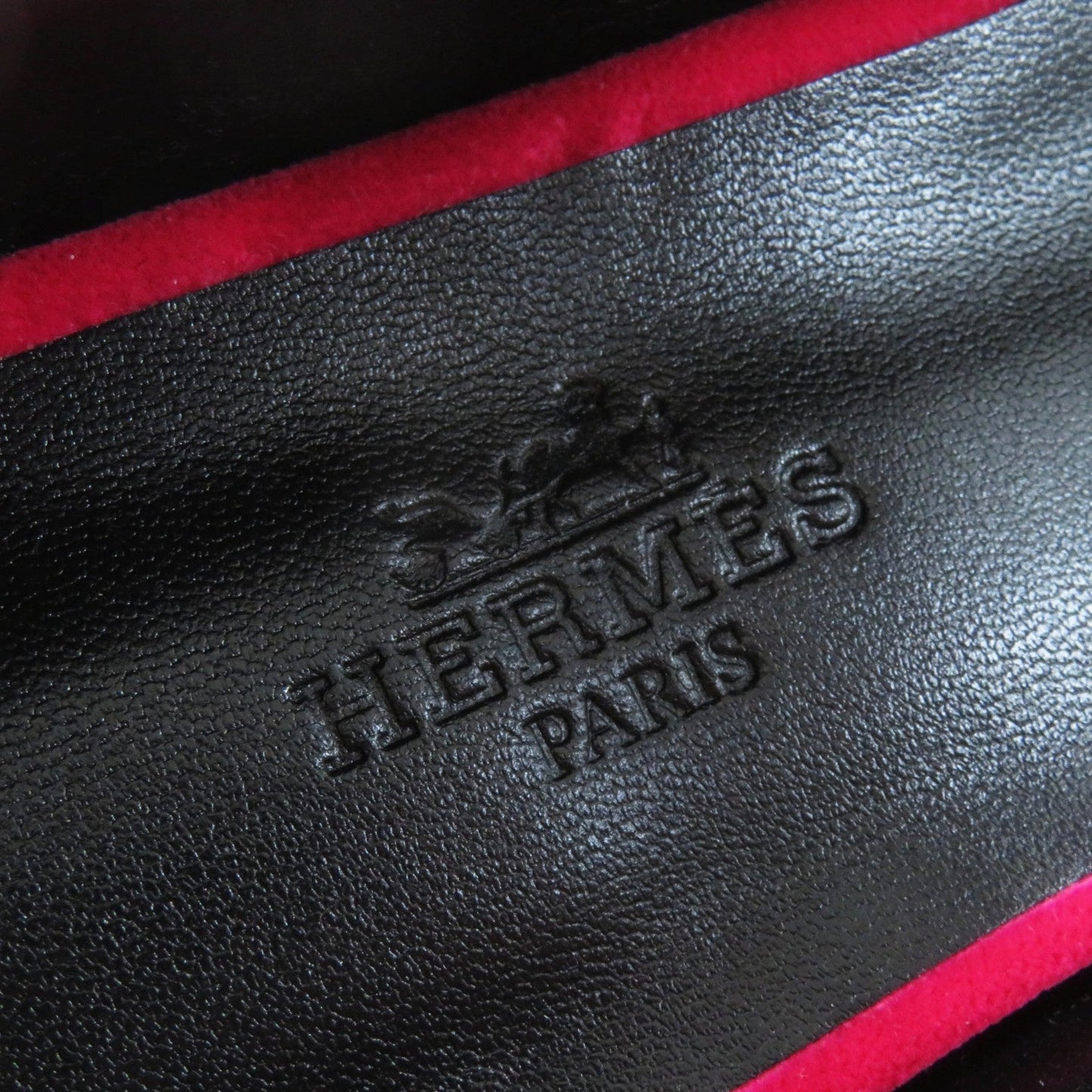 HERMES Ballet shoes Velor Fuchsia Jane 36 1/2