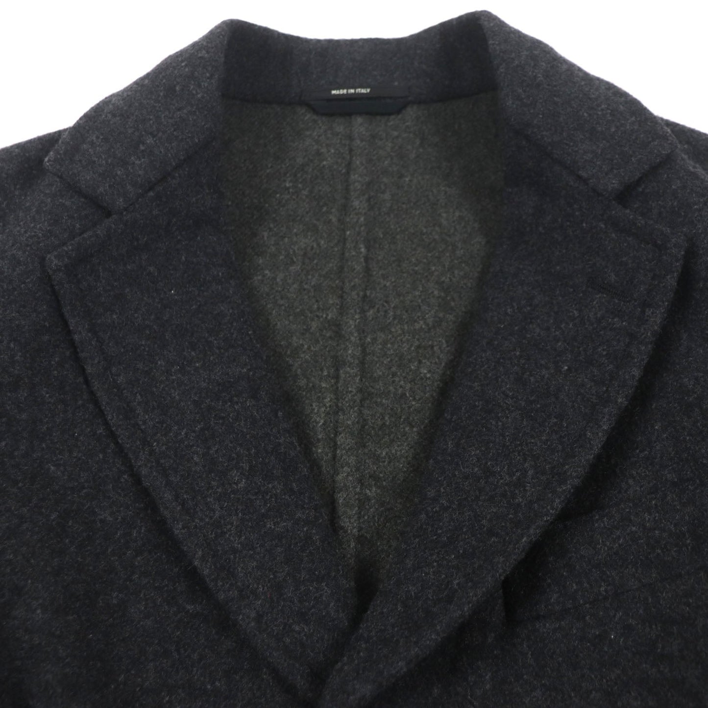 HERMES Chester coat Outer: 100% wool, Lining: 100% silk Dark gray mens 48 Used