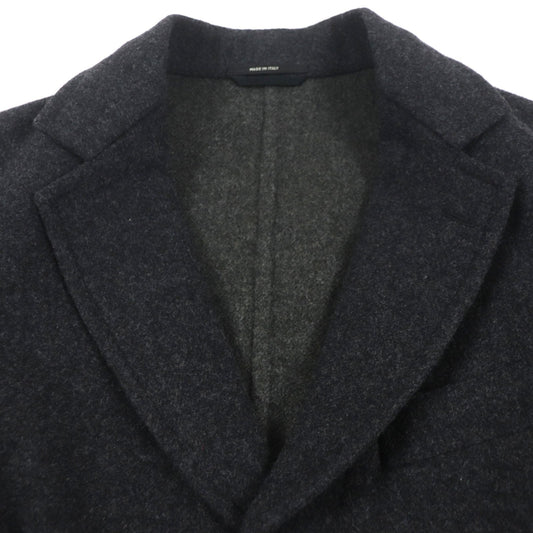 HERMES Chester coat Outer: 100% wool, Lining: 100% silk Dark gray mens 48 Used