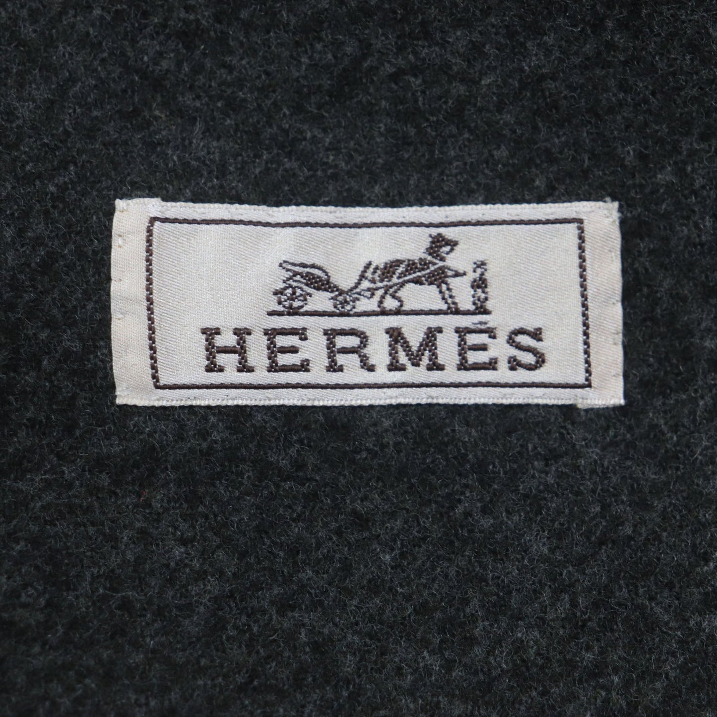 HERMES Chester coat Outer: 100% wool, Lining: 100% silk Dark gray mens 48 Used