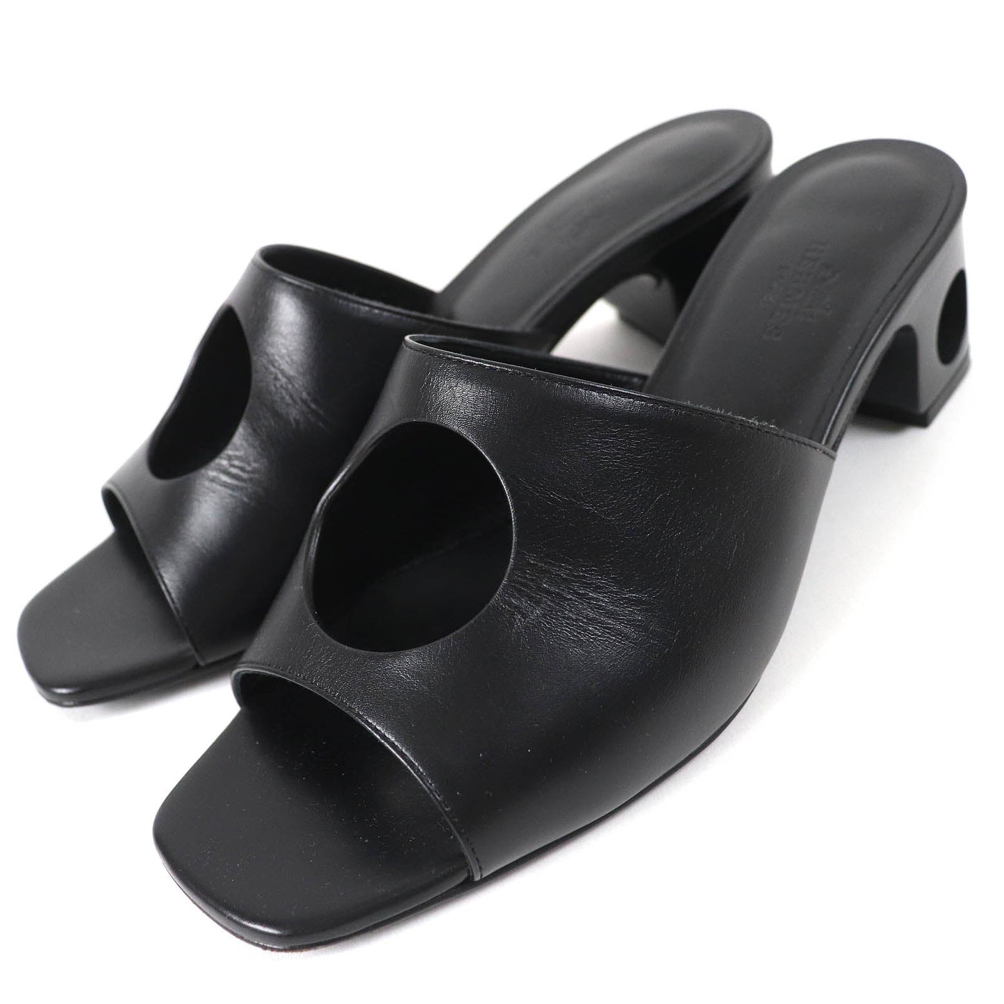 HERMES Mule 221023Z Main: Leather black Area Lab Women 37 Used