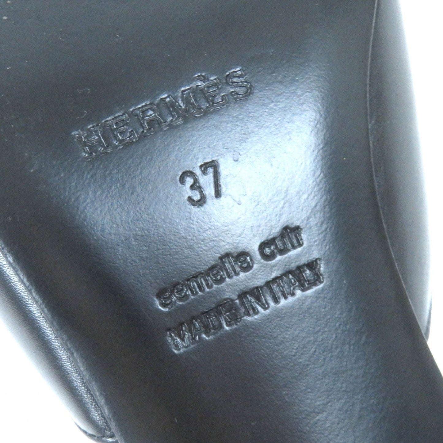 HERMES Mule 221023Z Main: Leather black Area Lab Women 37 Used