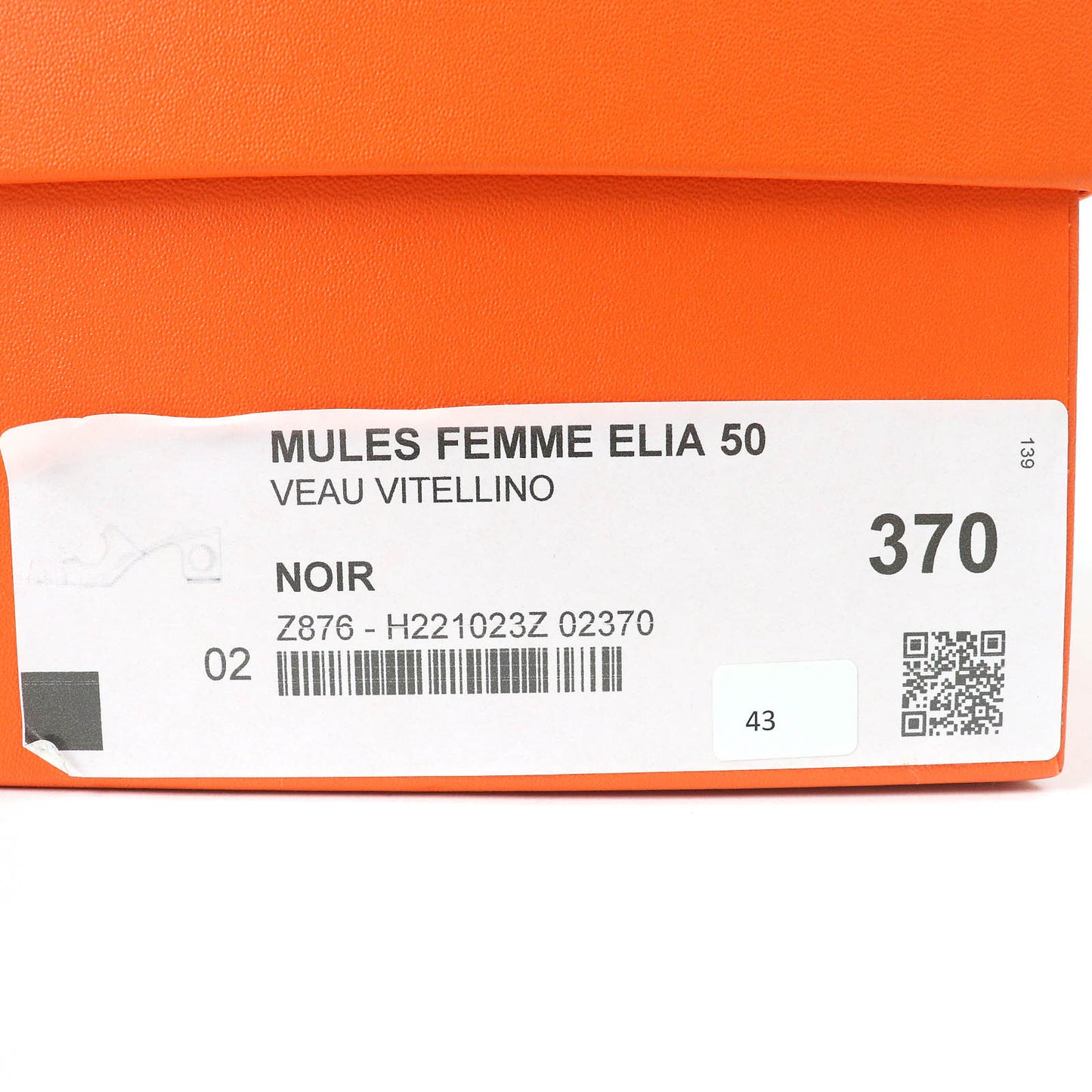 HERMES Mule 221023Z Main: Leather black Area Lab Women 37 Used