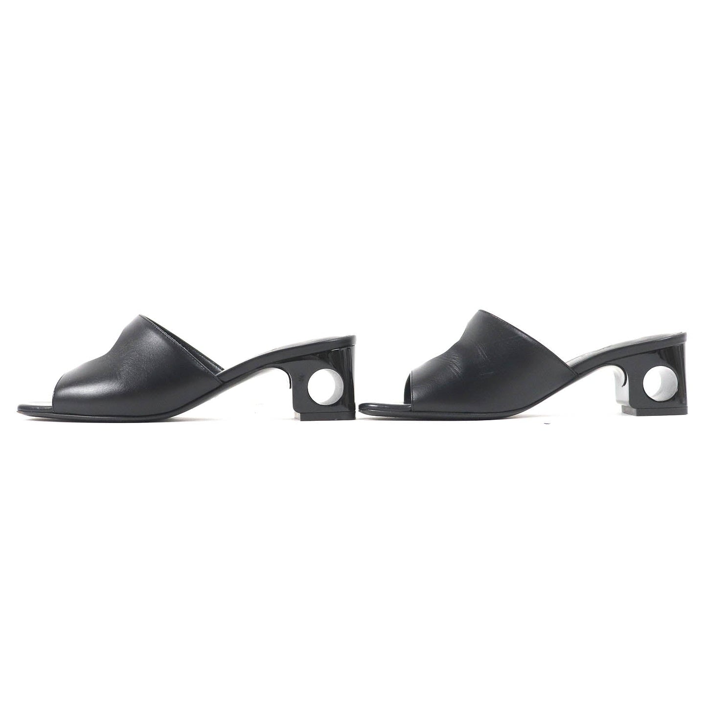 HERMES Mule 221023Z Main: Leather black Area Lab Women 37 Used