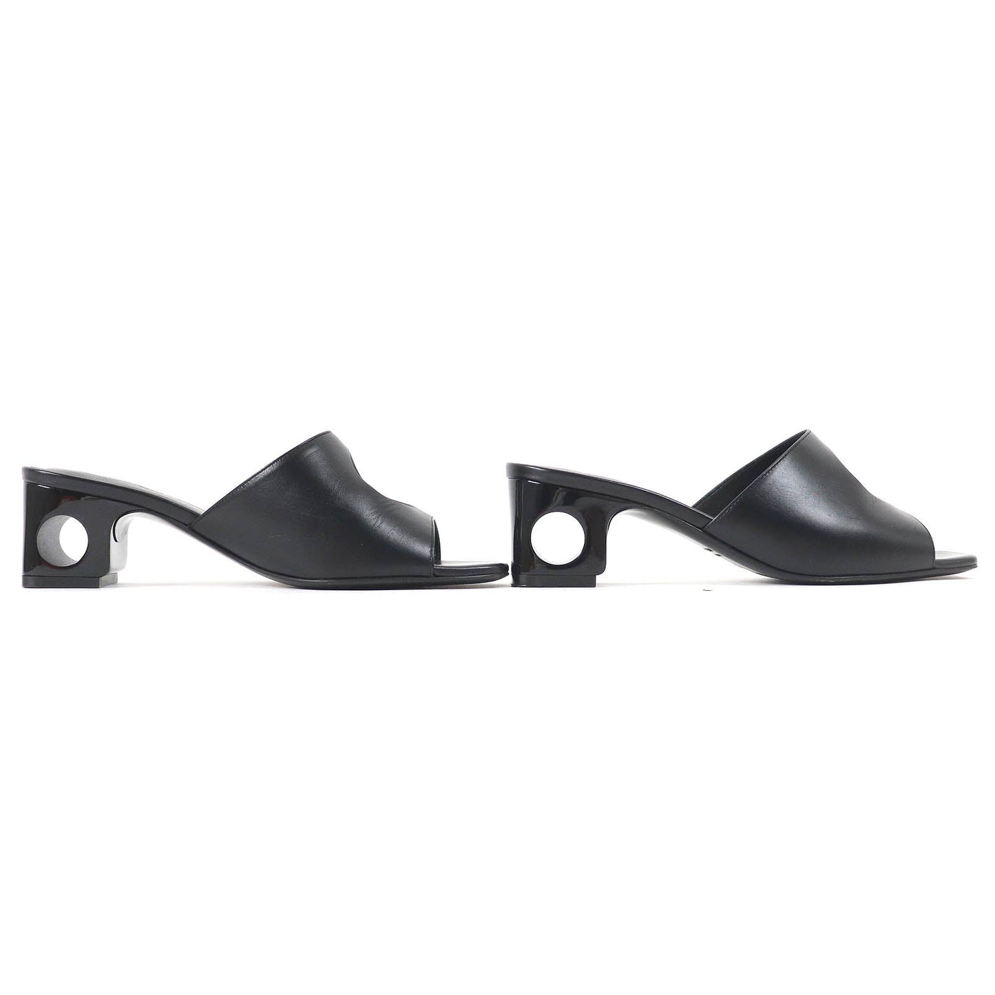 HERMES Mule 221023Z Main: Leather black Area Lab Women 37 Used