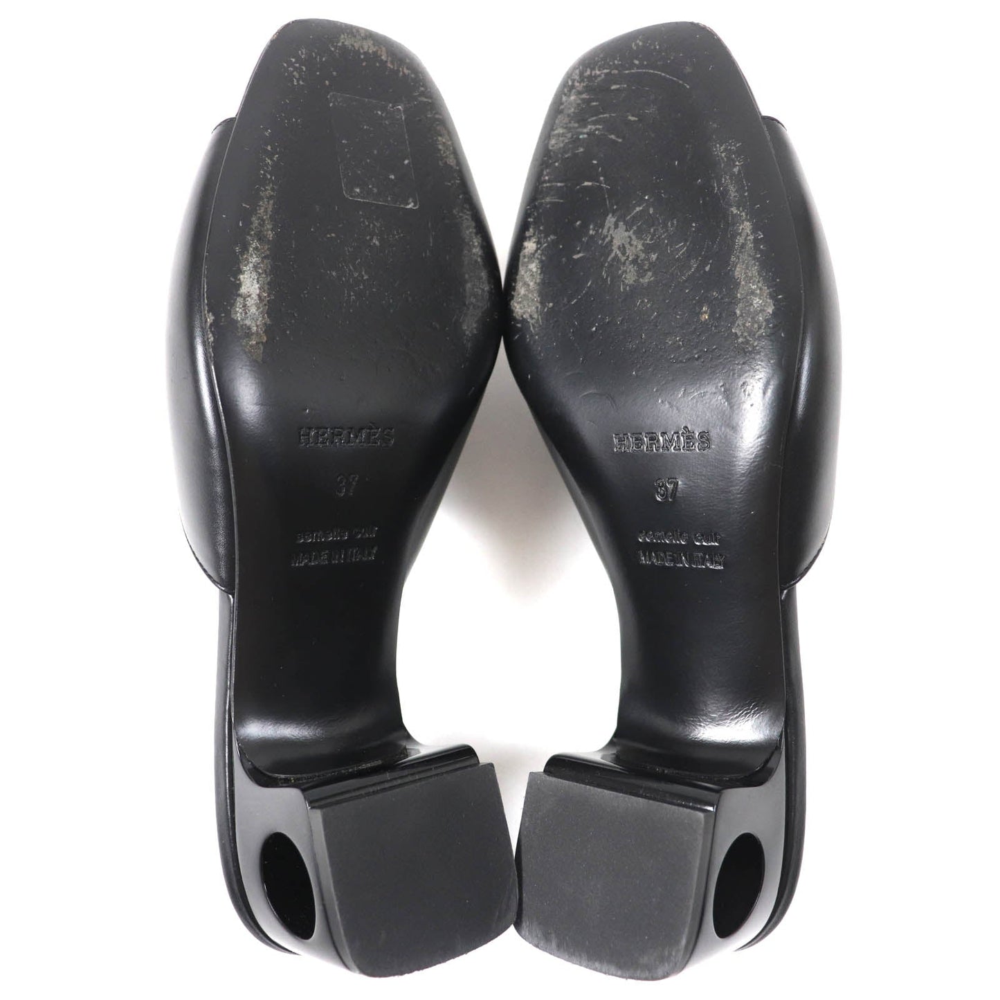 HERMES Mule 221023Z Main: Leather black Area Lab Women 37 Used
