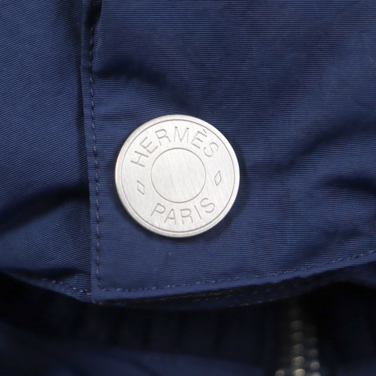 HERMES Down jacket Nylon Navy 46