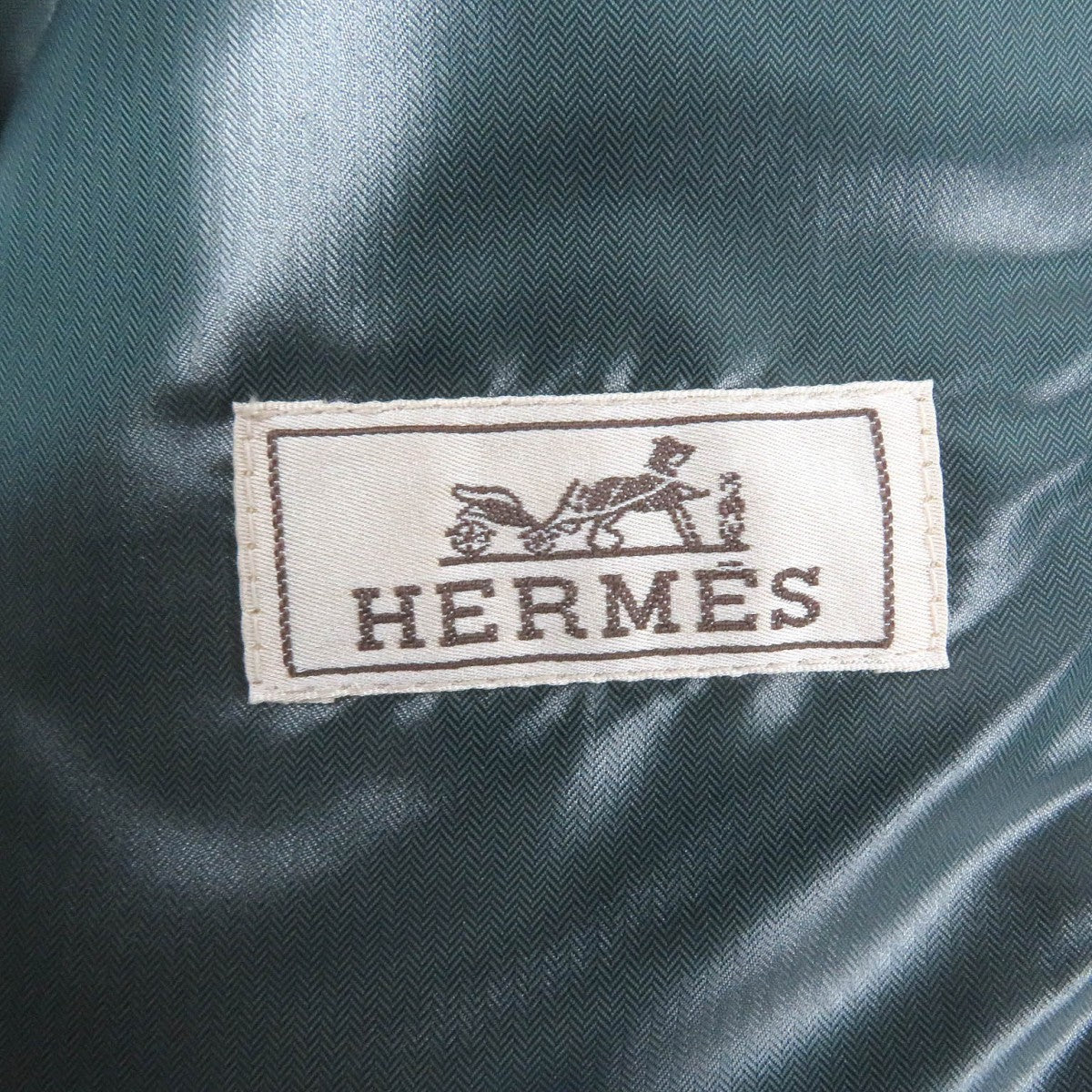HERMES Down jacket cashmere Navy 46