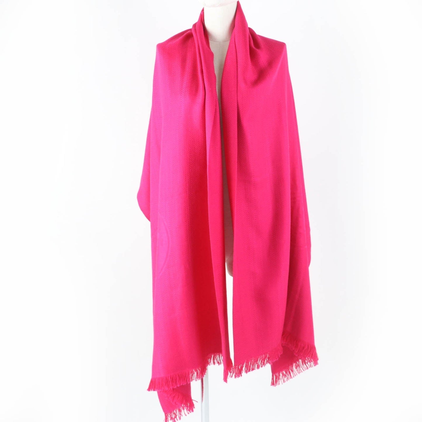 HERMES Stall Main: 65% cashmere, Main: 35% silk pink Women Used