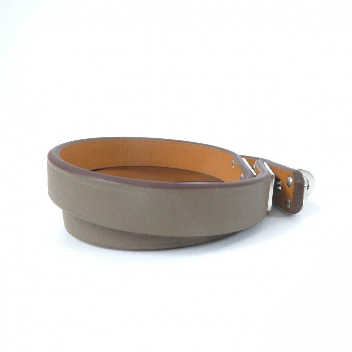 HERMES bracelet Vaux Swift, Stainless Steel Brown Kelly bag tour