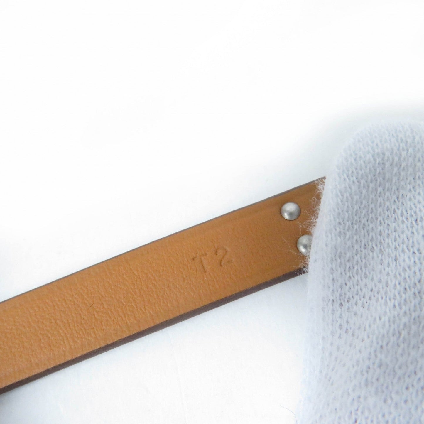 HERMES bracelet Vaux Swift, Stainless Steel Brown Kelly bag tour