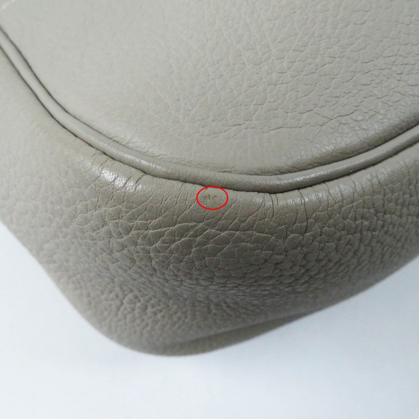 HERMES Shoulder Bag Taurillon Clemence Trutierle Gray Trim 31