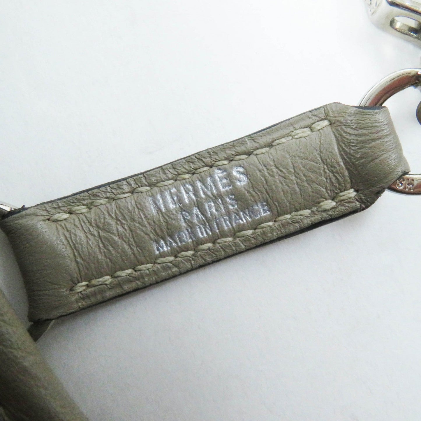 HERMES Shoulder Bag Taurillon Clemence Trutierle Gray Trim 31