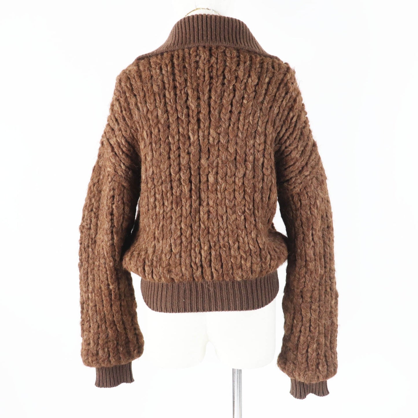 HERMES Blouson Outer: 85% alpaca, Outer: 15% wool, Lining: 100% cashmere, Part: 100% cashmere, Part: cowhide Ecorse Women 38 Used