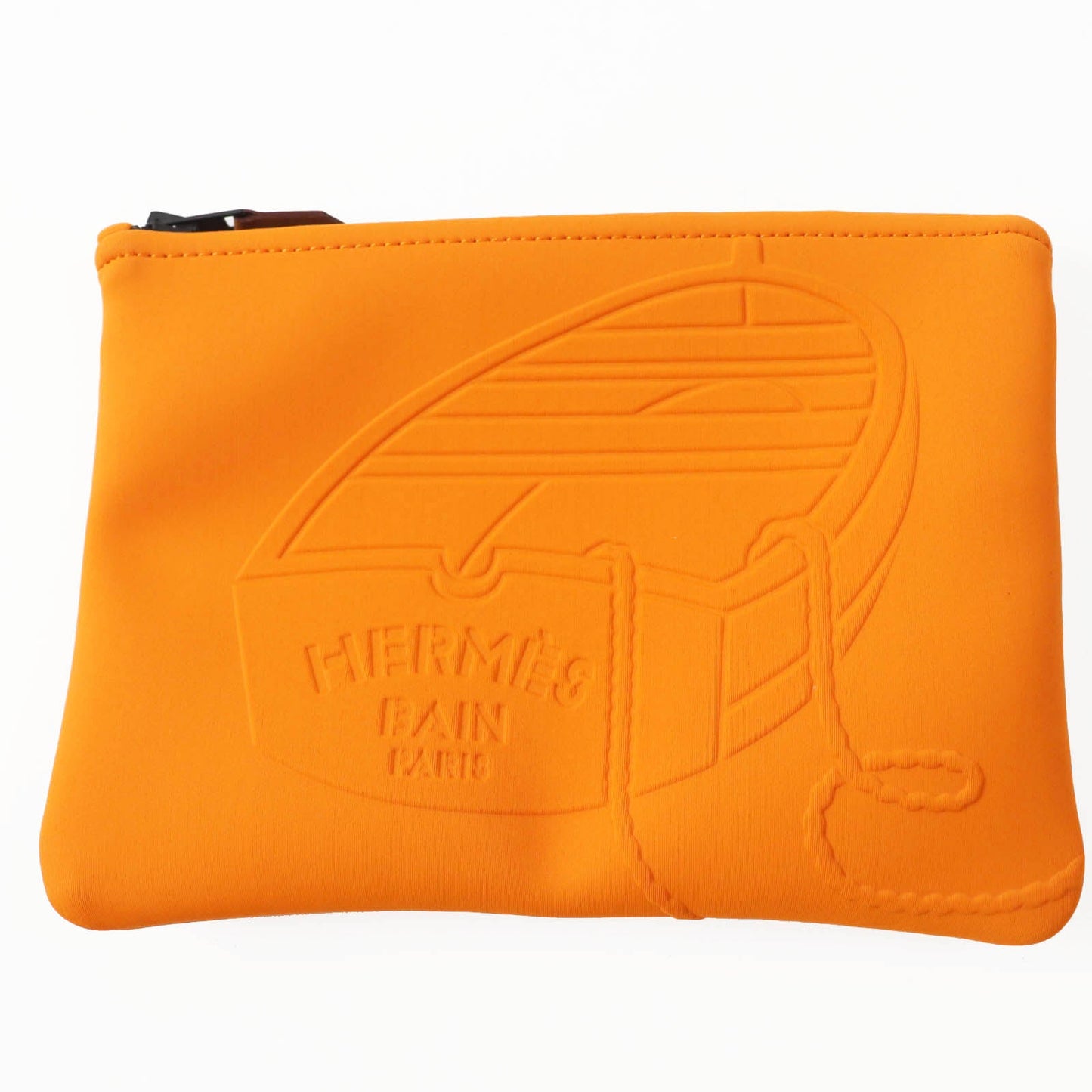 HERMES Pouch Main: Polyamide, Main: Elastane, Lining: Cotton, Part: Leather Orange Neoban Thalassa PM Women Used