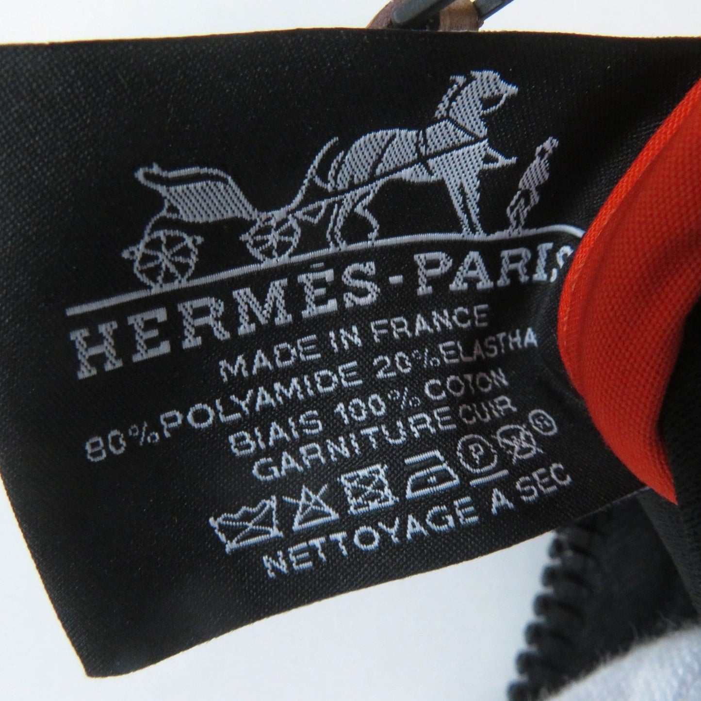 HERMES Pouch Main: Polyamide, Main: Elastane, Lining: Cotton, Part: Leather Orange Neoban Thalassa PM Women Used