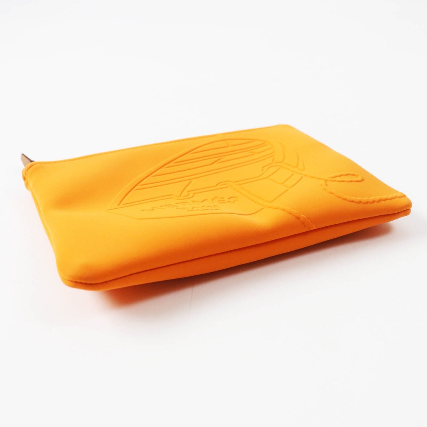 HERMES Pouch Main: Polyamide, Main: Elastane, Lining: Cotton, Part: Leather Orange Neoban Thalassa PM Women Used