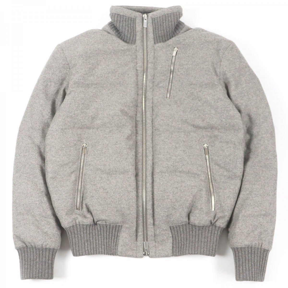 HERMES Jacket cashmere Gray type 46