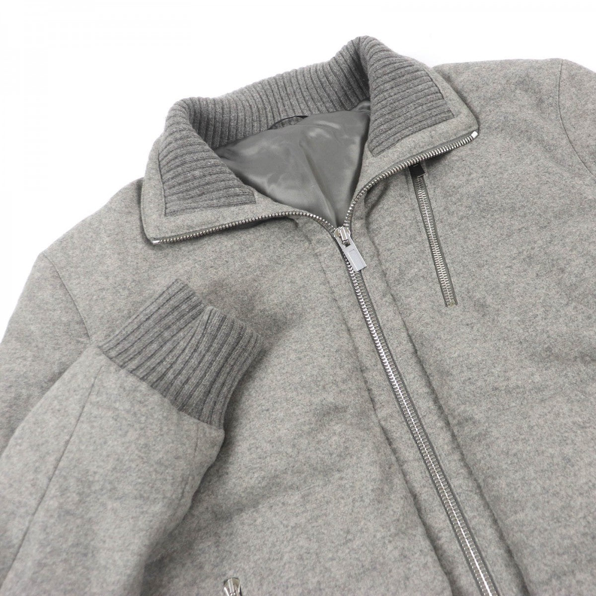 HERMES Jacket cashmere Gray type 46